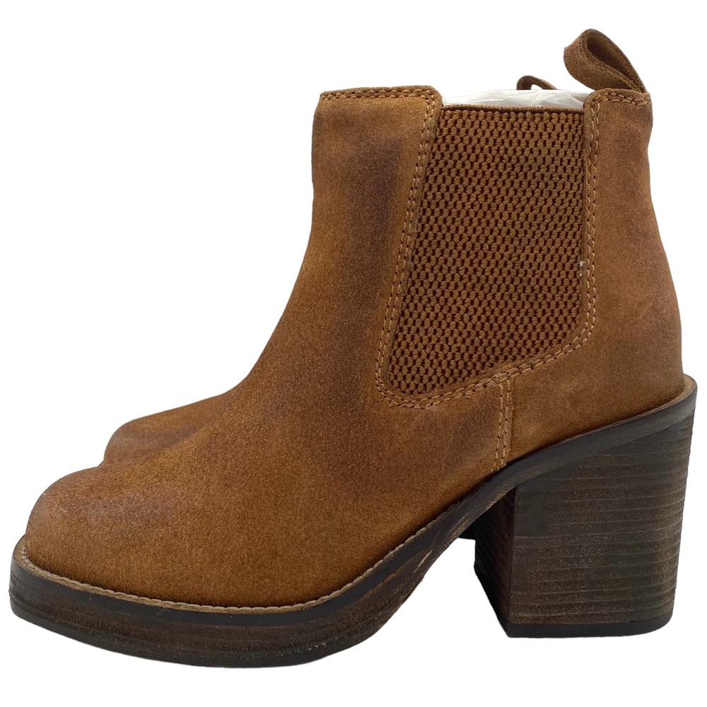 Diba Women's Boot Ser Eeta Brown Suede Leather Chunky Heel Ankle Boho Winter - Picture 9 of 9